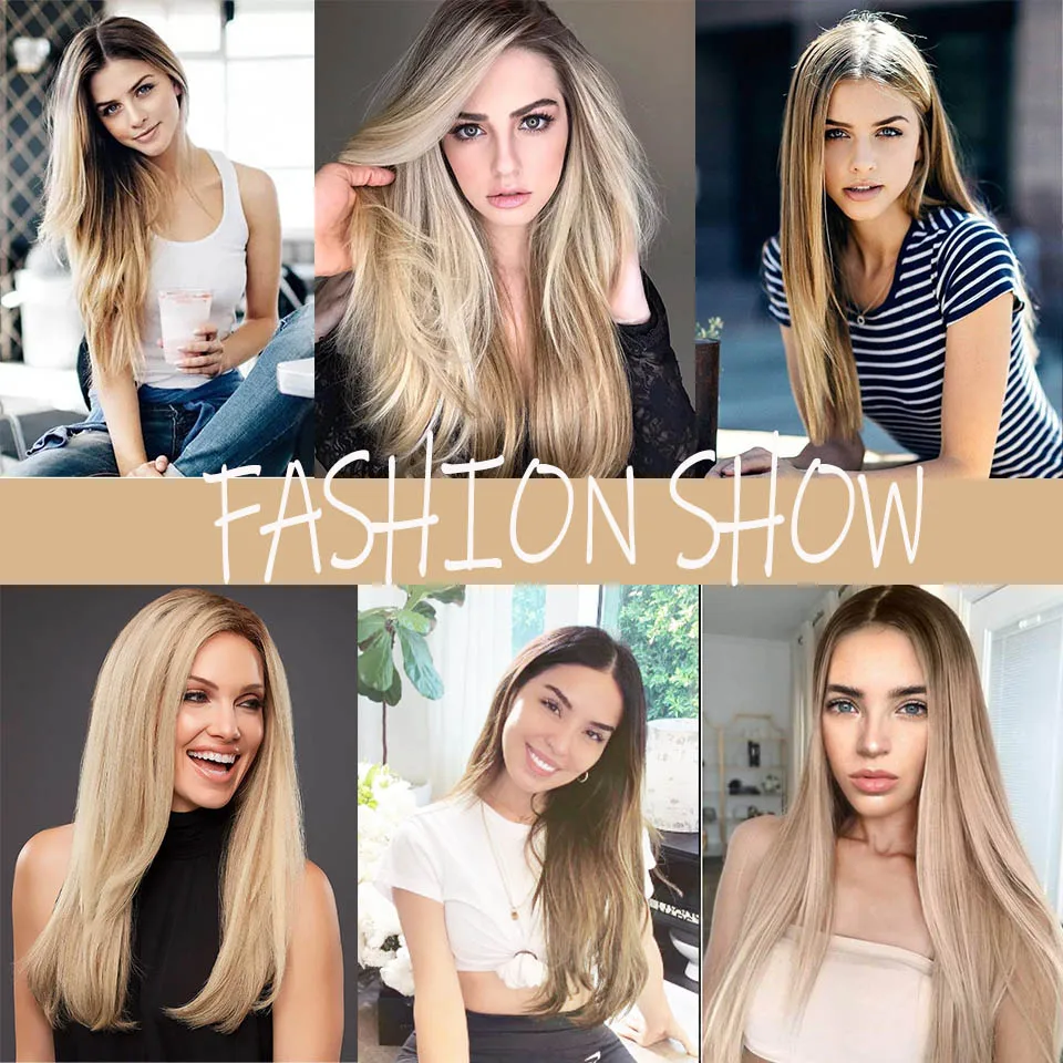 

Synthetic Lace Wigs Long Straight Wigs for Women Long Blonde/Black Lace Wigs Heat Resistant Fiber Cosplay Wigs Tpart Wig Hair