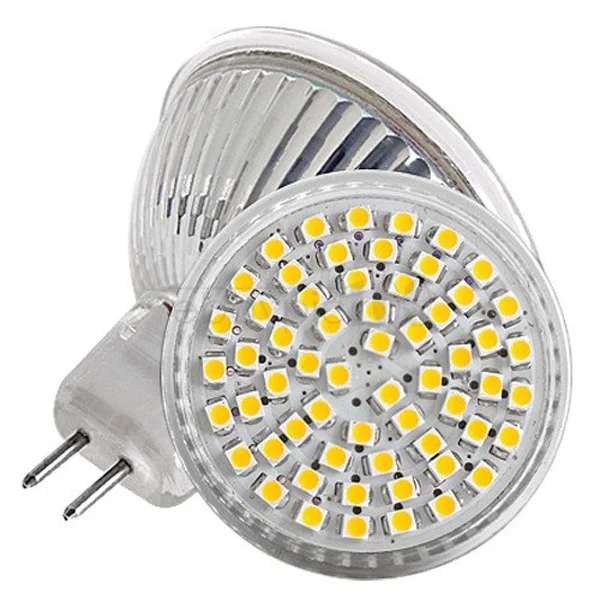 

MR16 GU5.3 DC12V 4W 60 LED s 3528 SMD теплый белый Светодиодный точечный светильник 4 шт./компл. q5