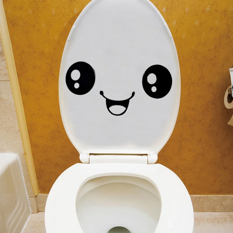 Милые настенные наклейки водонепроницаемые для украшения дома туалета