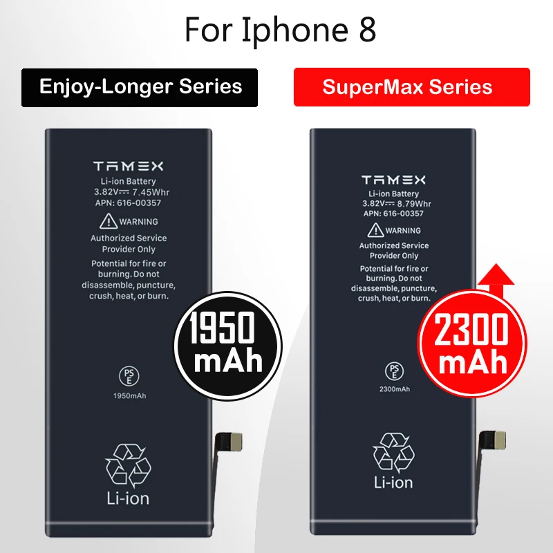 

Аккумуляторная батарея Tamex для Apple iPhone 8, быстрая доставка + Инструменты