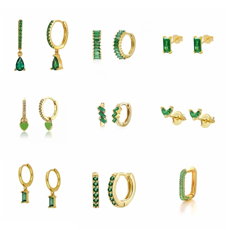 

VINY Geometric Square Zircon Dangle Earring Silver 925 Jewelry Earrings For Women Gold/Silver Jewelry 2021 Trend Pendientes Gift