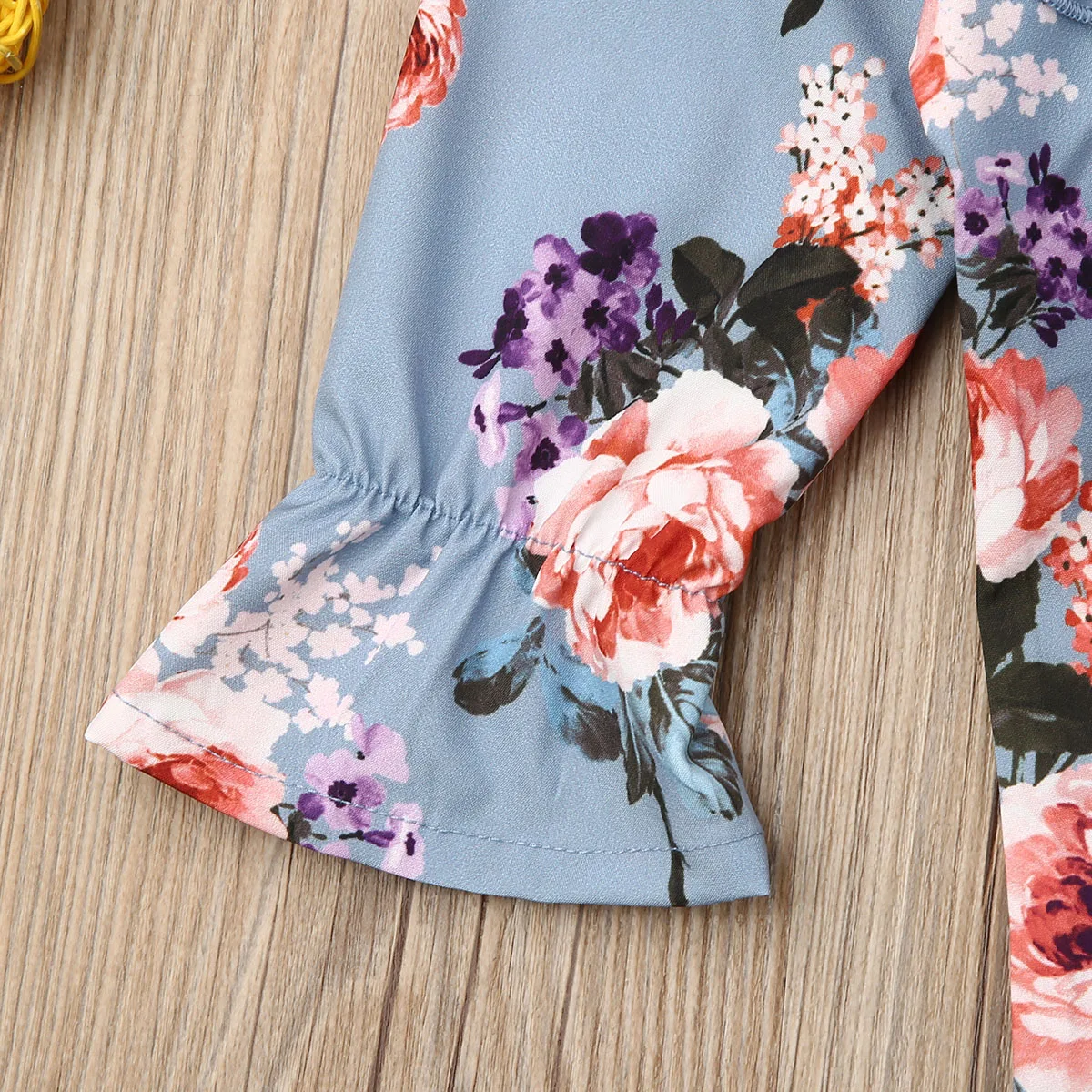 Эксклюзивная Одежда для девочек коллекция 2019 года детские топы с цветочным