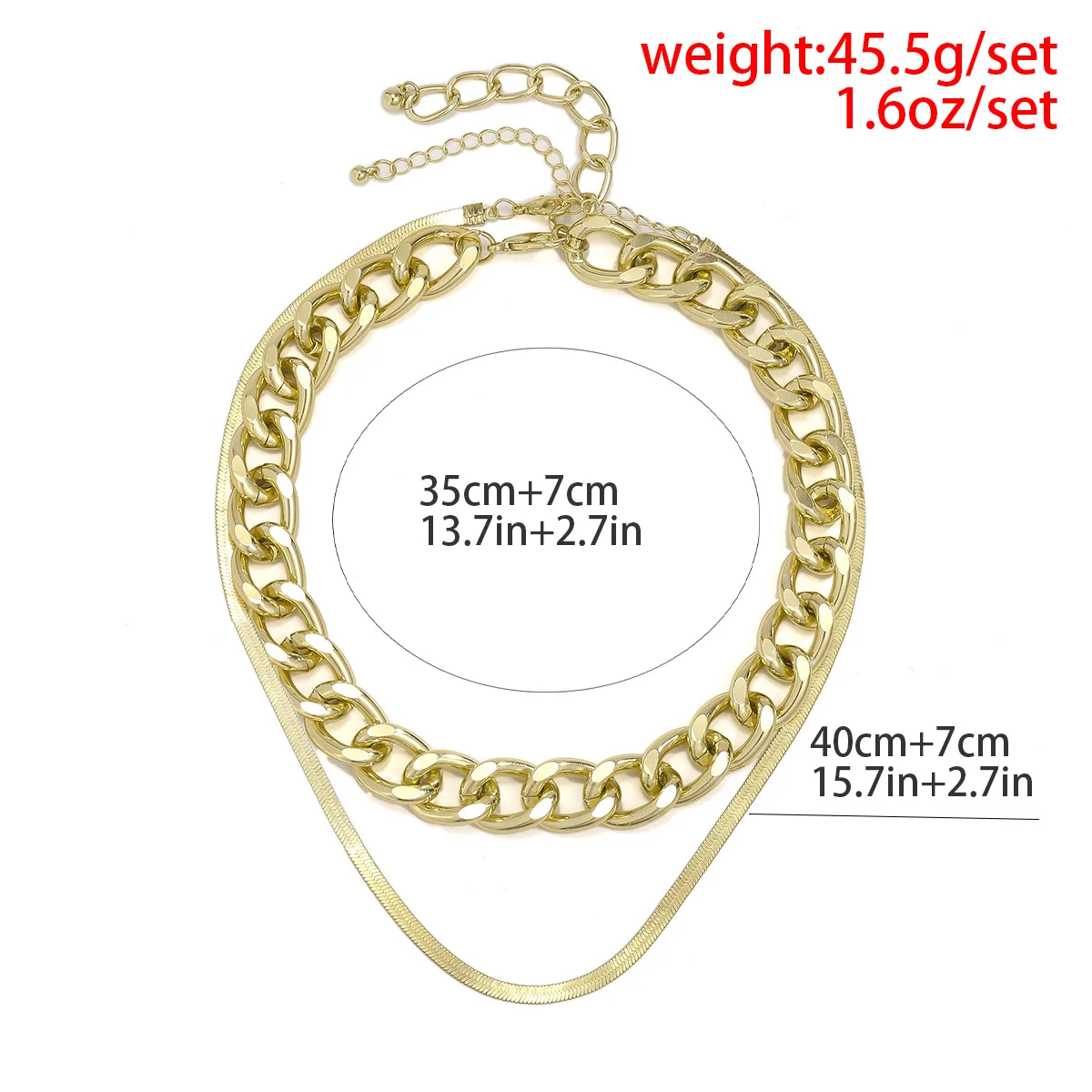 Многослойное толстое короткое ожерелье до ключиц мужское Ретро стандартное