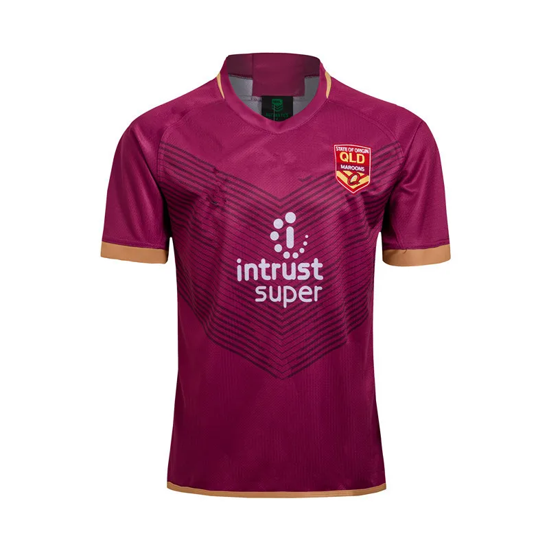 QUEENSLAND MAROONS футболка для регби Размер: S-3XL принт на заказ номер имя качество идеальное - Цвет: 2018 HOME