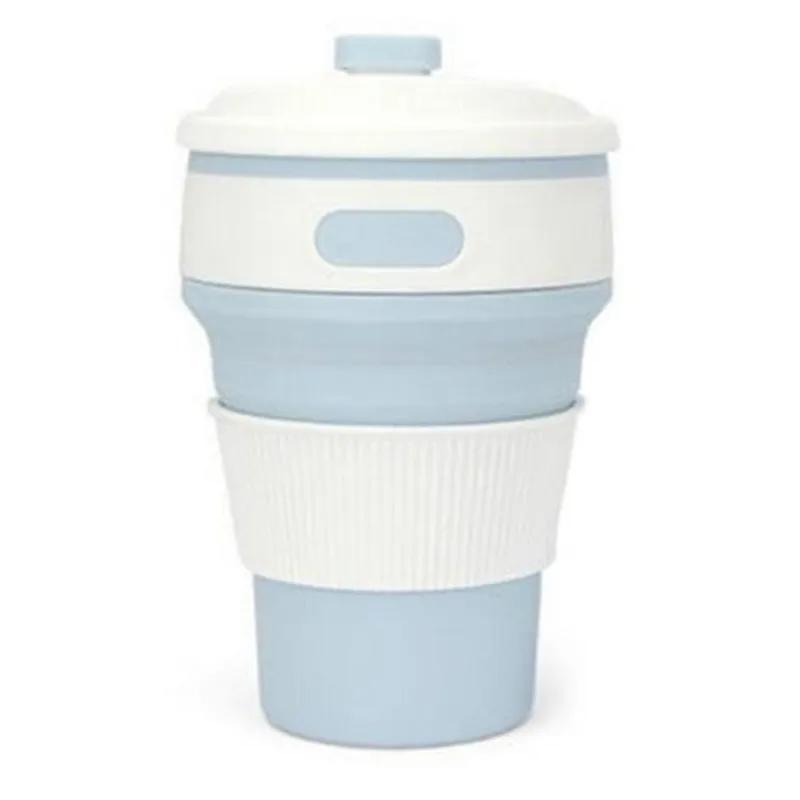 Складная Силиконовая кружка 350 мл портативная Телескопическая Кружка для кофе