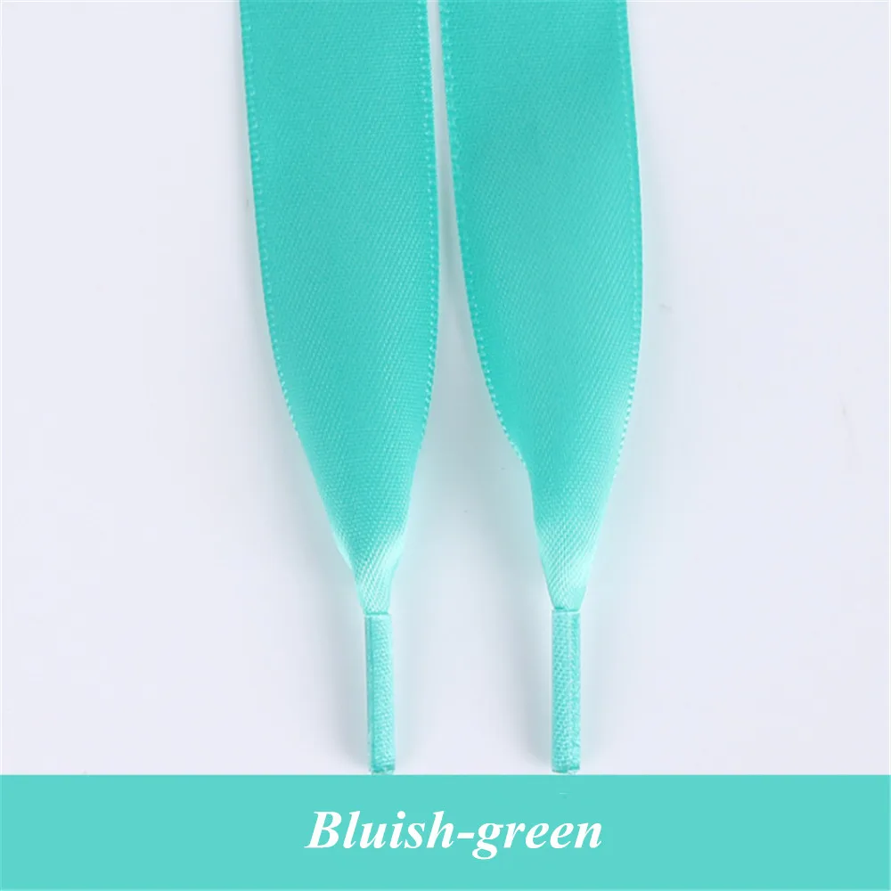 Bluish Green 1 пара 80 см-160 см шелковые ленты полиэфирные шнурки для ботинок плоские шнурки обуви кроссовки спортивная обувь кружева Прямая 30 цветов - Цвет: Bluish Green