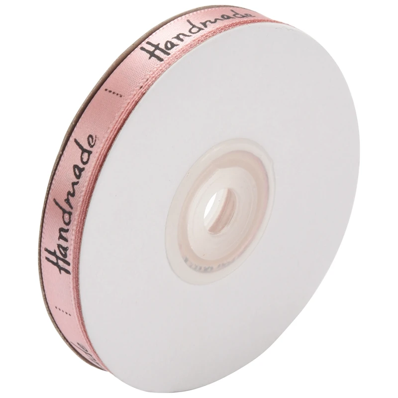 

25 ярдов, лента ручной работы с принтом, цветная романтическая лента, лента для упаковки подарков, лента для коробки тортов (розовый)