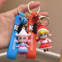 japanese anime cartoon keychain angel baby cute girl school bag backpack pendant car key ring student birthday gift2021