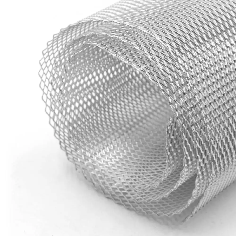 Автомобильный Серебряный тональный алюминиевый сплав 3X6 мм ромбовидная решетка