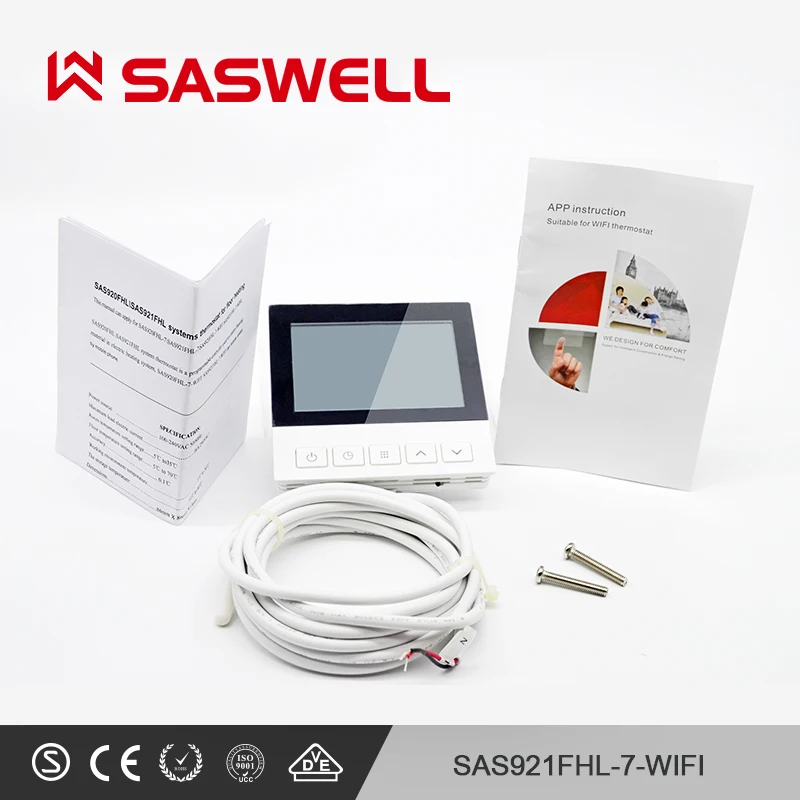 SASWELL Wi Fi термостат регулятор температуры для комнатной воды Подпольное Отопление