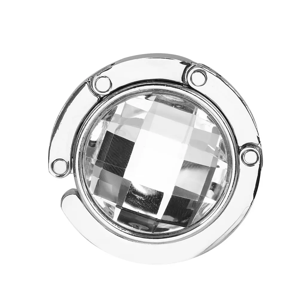 Портативный держатель крюка сумки с украшением в виде кристаллов металлический