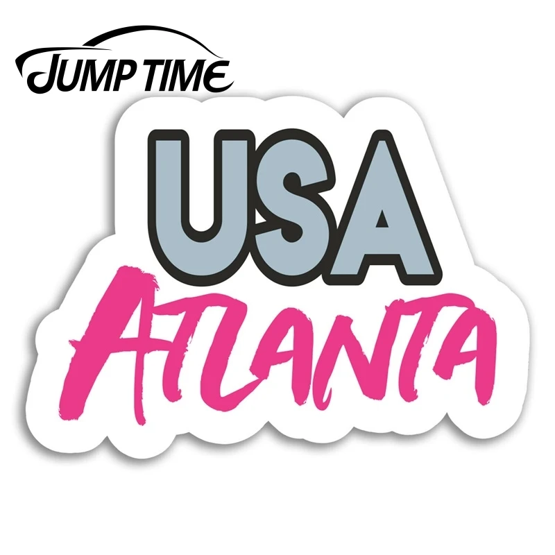 Время скачка для Атланты виниловые наклейки Джорджия США розовый стикер