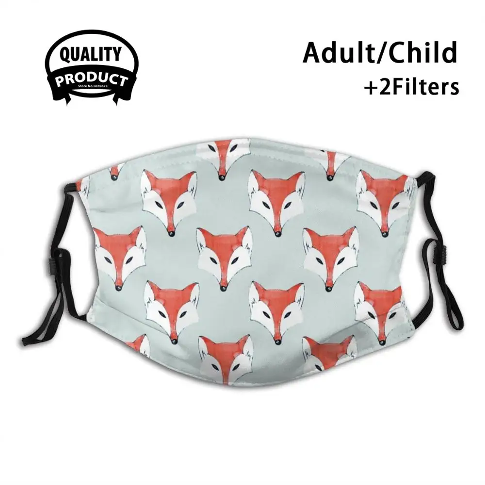 Многоразовая маска для рта с рисунком лисы крутые Забавные Маски животные