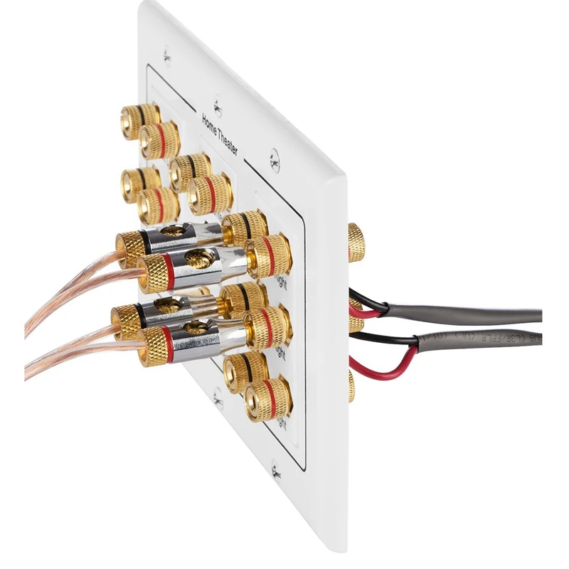 3 Gang 6 1 настенная панель динамика для домашнего кинотеатра пластина RCA 2 HDMI