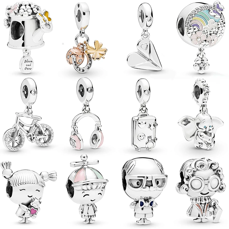 

Summer New Dumbo Pink Ladybird Suitcase Necklace Pendant Suitable For Original Bracelets And Necklaces Original Diy Jewelry