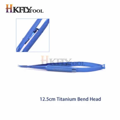 12cm Titanium bend 12,5 см; высота каблука 14 см; каблук 16 см оснастка для приманки держатель инструмент офтальмологический Иглодержатель косметический контактный зажим титановый Пинцет хирургические инструменты - Цвет: 12cm Titanium bend