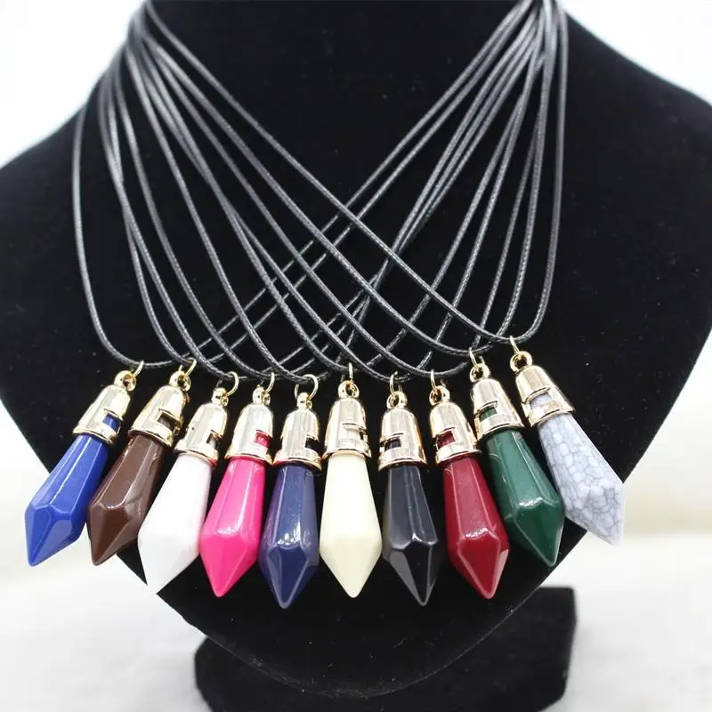 

1/5/10pcs Jewelry Accessories DIY Necklace Rope Korea Wax Line Necklace Rope Black Leather Rope Pendant Rope Wax Line Rope