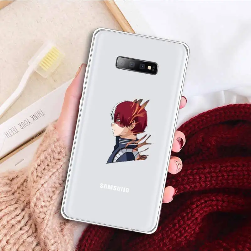 

Shoto Todorok Phone Case Transparent For Samsung Galaxy A 71 21s S note 8 9 10 plus 20 ultra