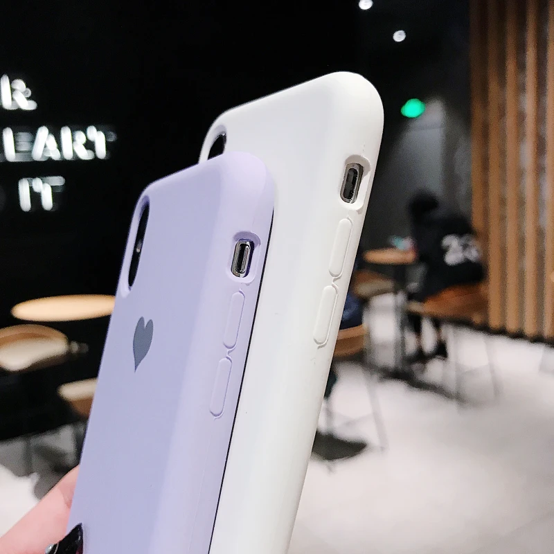 Чехол карамельного цвета с сердечками для iPhone 11 Pro 12 Mini XR XS X Xs Max чехол телефона 8 7 6