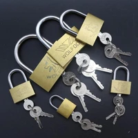 copper padlock wolf head brass lock small locks door locks 20mm 25mm 30mm 40mm not rust lock core include 3 keys