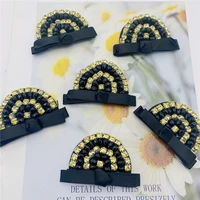 6pcs handmade rhinestone beaded patches sew on womens clothes wedding decoration