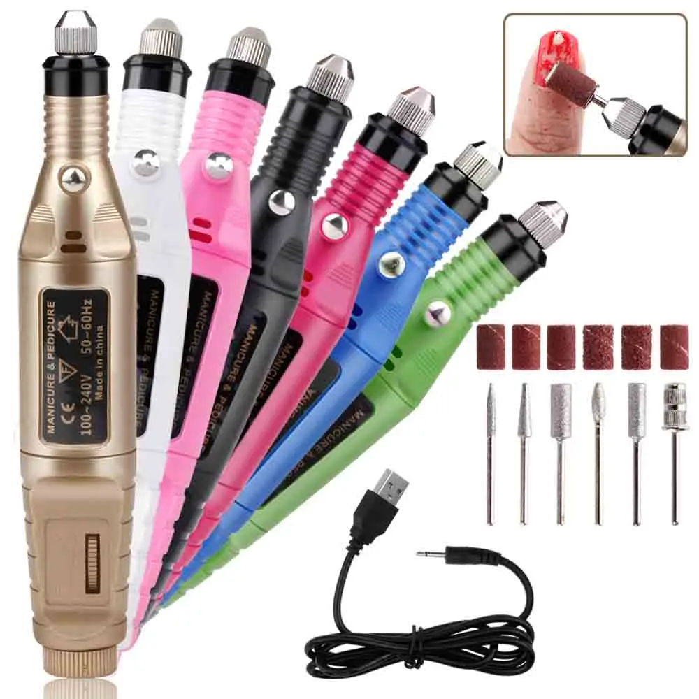 Профессиональная электрическая дрель для ногтей набор инструментов маникюра и