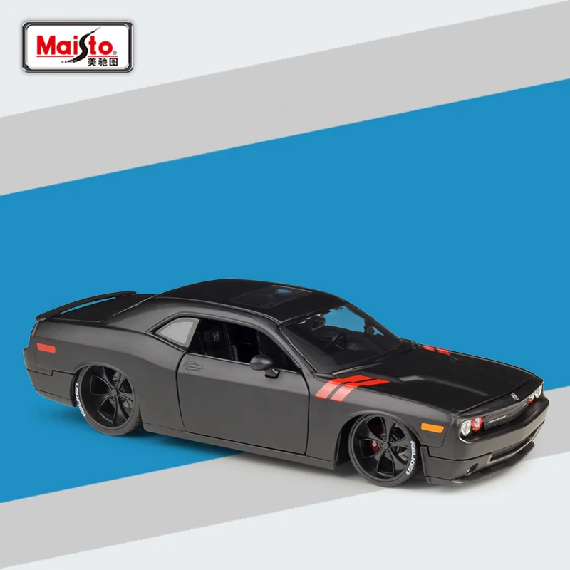 1:24 Maisto 2008 DODGE Challenger модифицированная версия модель автомобиля крутая черная литая под давлением модель автомобиля игрушка Дети подарки новая коробка