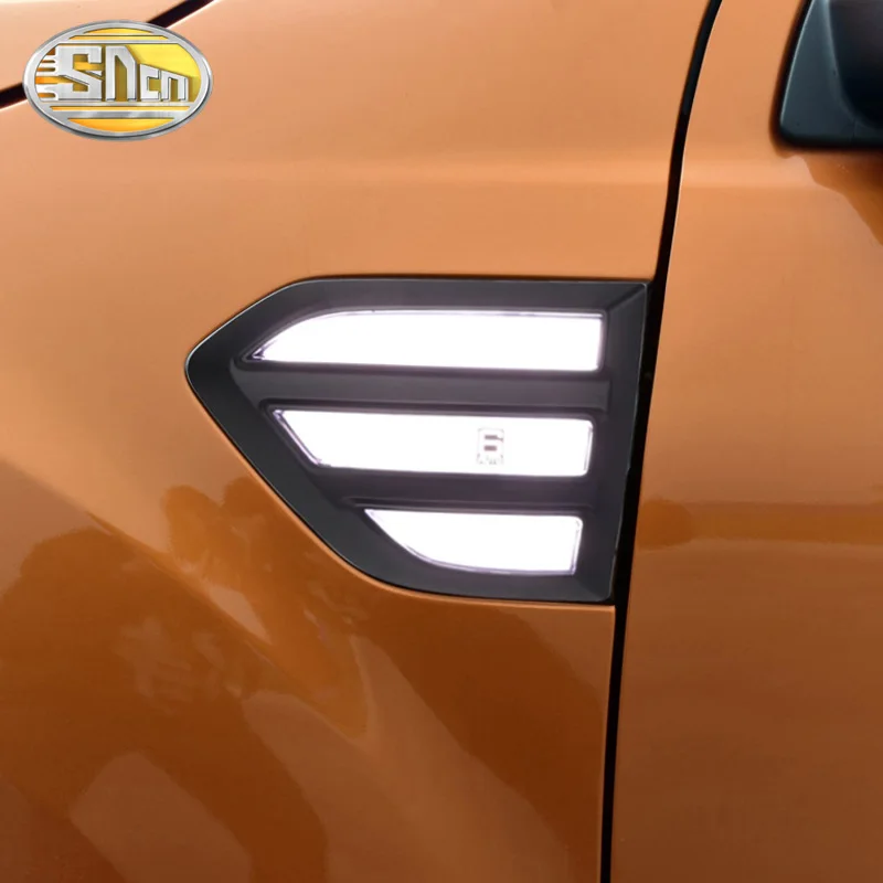 JAZZ TIGER 2 шт. Автомобильная фара крыла для Ford Ranger T7 T8- Светодиодный дневной ходовой свет Поворотная сигнальная лампа 12 В DRL боковая лампа