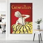 Постер Creme de Luzy, печать на холсте, винтажные рекламные постеры, французский винтажный постер, винтажный рекламный постер для косметики