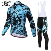 kiditokt 2021 pro bib cycling jersey set quick dry cycling clothing long sleeve mtb bicycle clothes racing bike cycling wear