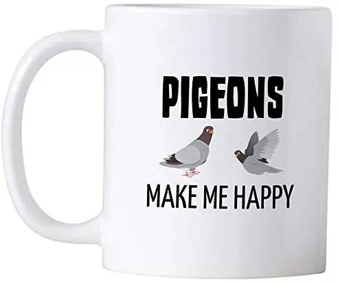 Забавные подарки голубей. Новая керамическая кружка 11 унций для любителей птиц.