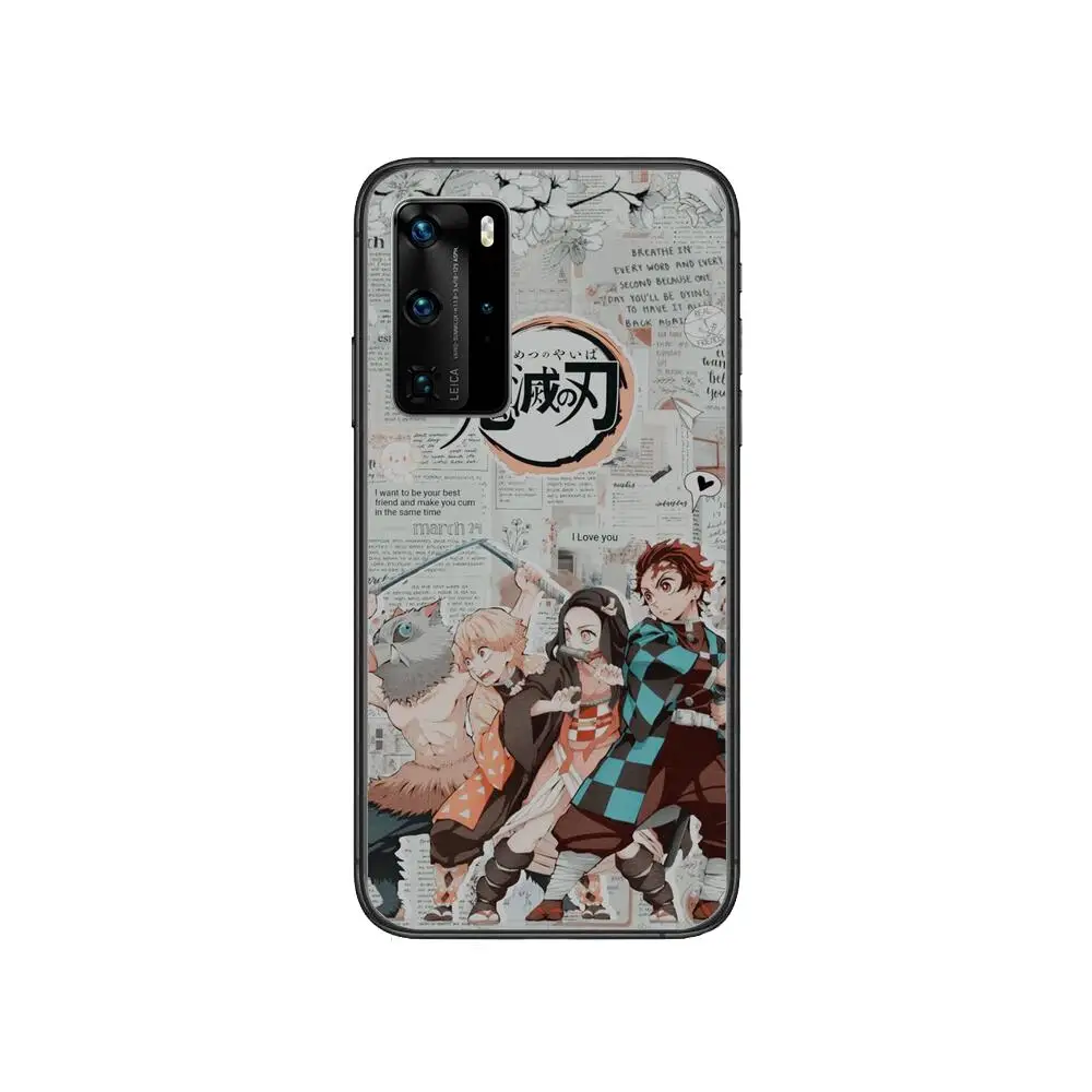 

Kimetsu No Yaiba Demon Slayer Anime Clear Phone Case For Huawei Honor 20 10 9 8A 7 5T X Pro Lite 5G Black Etui Coque Hoesjes C
