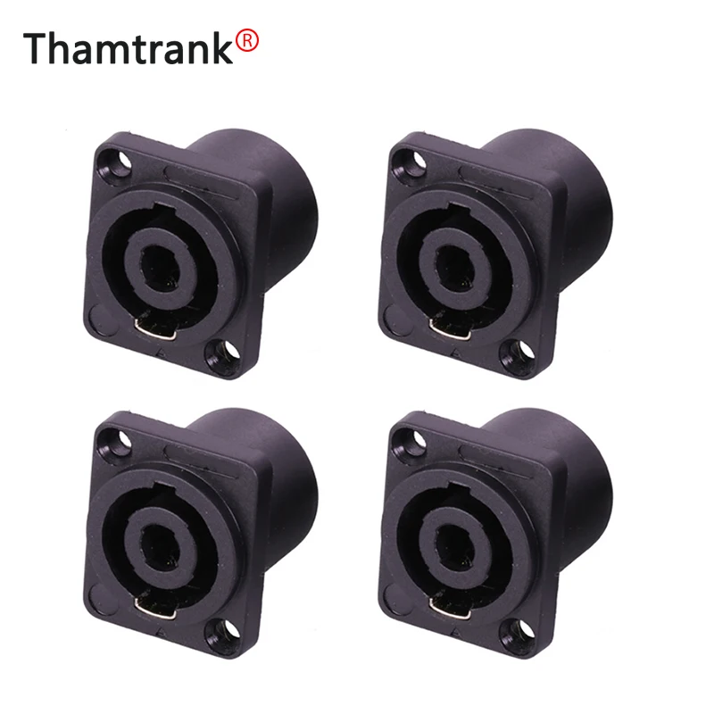 1 шт Площадь гнездо Powercon черный Speak на адаптер 4 Pin Женский Джек Совместимость