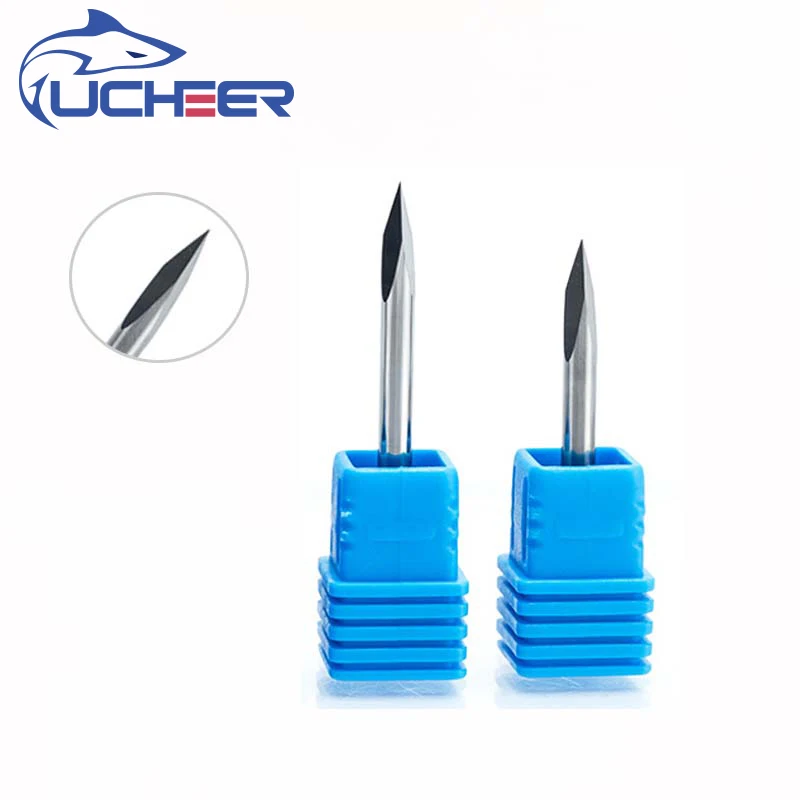 UCHEER 1 шт. 3 175 мм tip0.1 Edge/Уход за кожей лица карбида Pypamid биты хорошего гравировальный