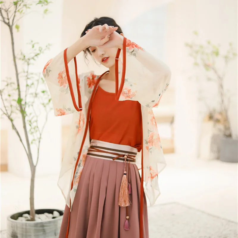 

Кардиган шифоновый Женский, в ретро стиле, с цветочным принтом, 2 шт.