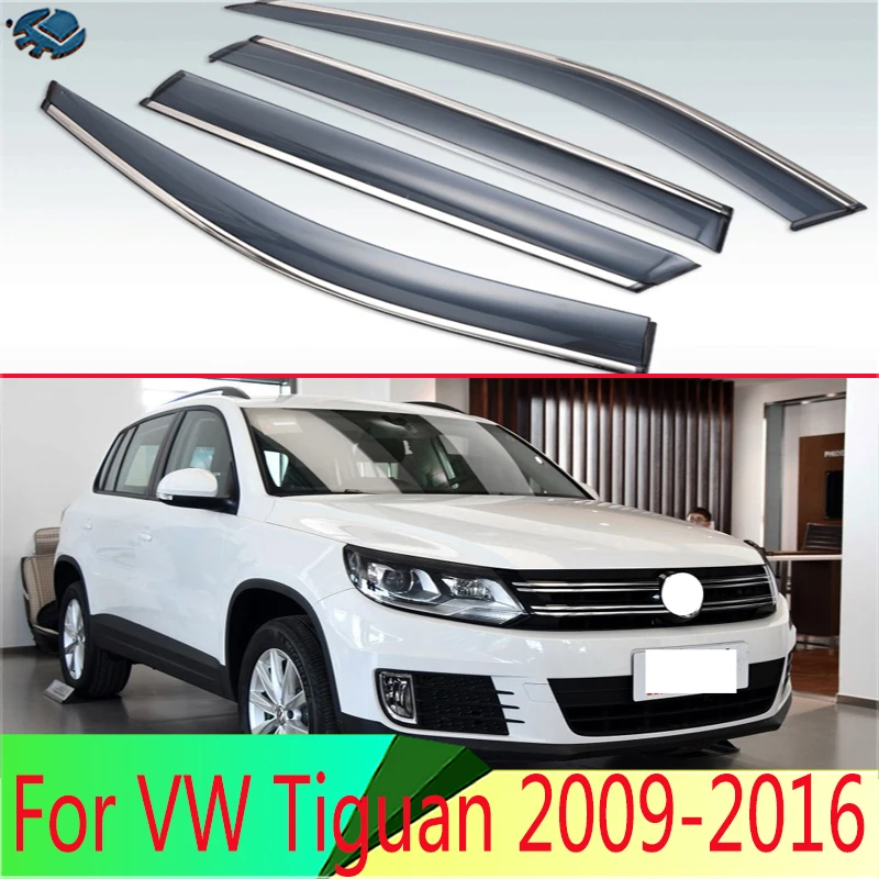 Для VW Tiguan 2009-2016 автомобильные аксессуары пластиковый внешний козырек