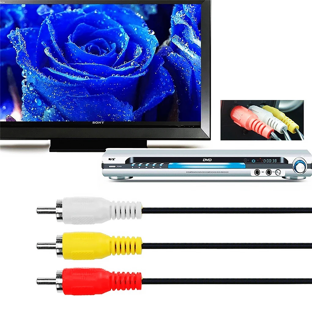 

HD to 3 RCA Video Audio Cable HDTV 1080P Component Converter Adapter Signal Transfer Cable