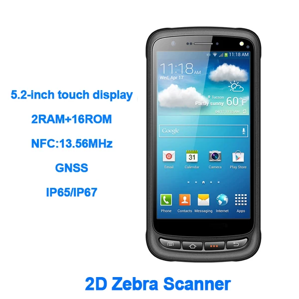 2D Zebra Scanner IssyzonePOS Ручной Android сканер pos-терминал 2D штрих-код PDA прочный сканер 4G WiFi gps Bluetooth NFC PDA сборщик данных - Цвет: 2D Zebra Scanner