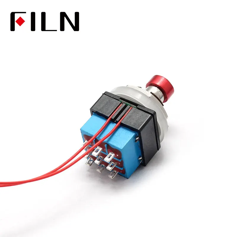 FILN 3pdt 3A 2.3VAC гитарный переключатель для гитары педаль эффектов с Светодиодный индикатор с линией