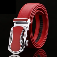 classic red belt mens genuine leather high quality soft leather feel stretch 2022 new trend business casual brand design belt