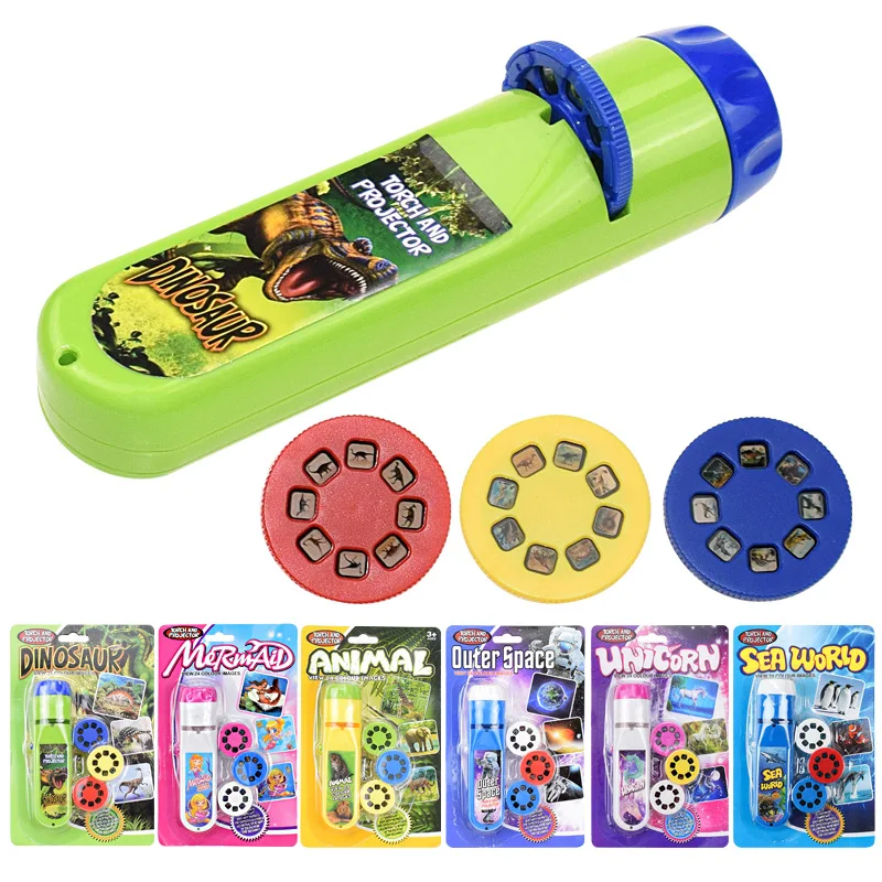

Projection Flashlight Children Projector Light Cute Cartoon Toy Night Photo Picture Light Bedtime Learning Fun Toys