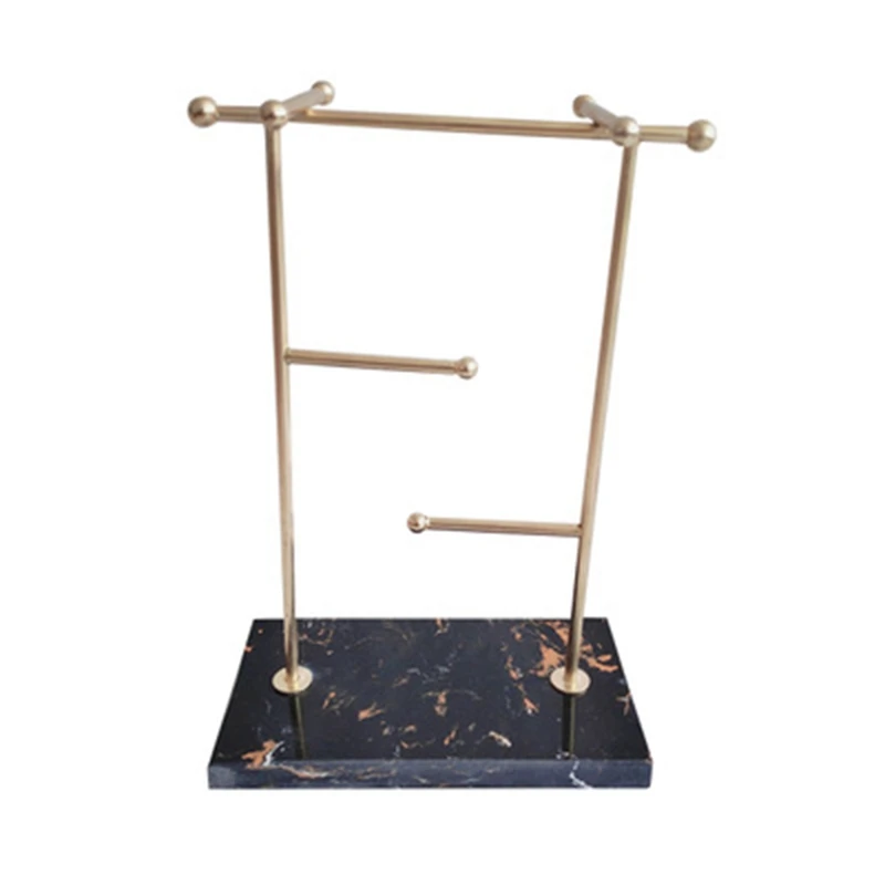 

Nordic Style Marble Jewelry Rack Metal Storage Bedroom Room Decor