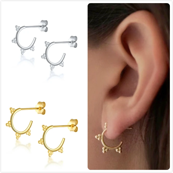 Женские серьги из настоящего серебра 925 пробы золотые в форме подсолнечника для