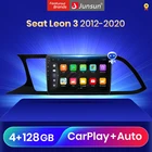 Автомагнитола Junsun V3 Pro, мультимедийный видеоплеер на Android 10 для Seat Leon 3 2012 - 2020 CarPlay 2 Din DVD