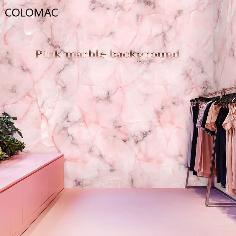 

Colomac Custom Nordic Imitation Marble Wallpaper KOL Clothing Store Background Decorative Mural Girl Bedroom Dropshipping