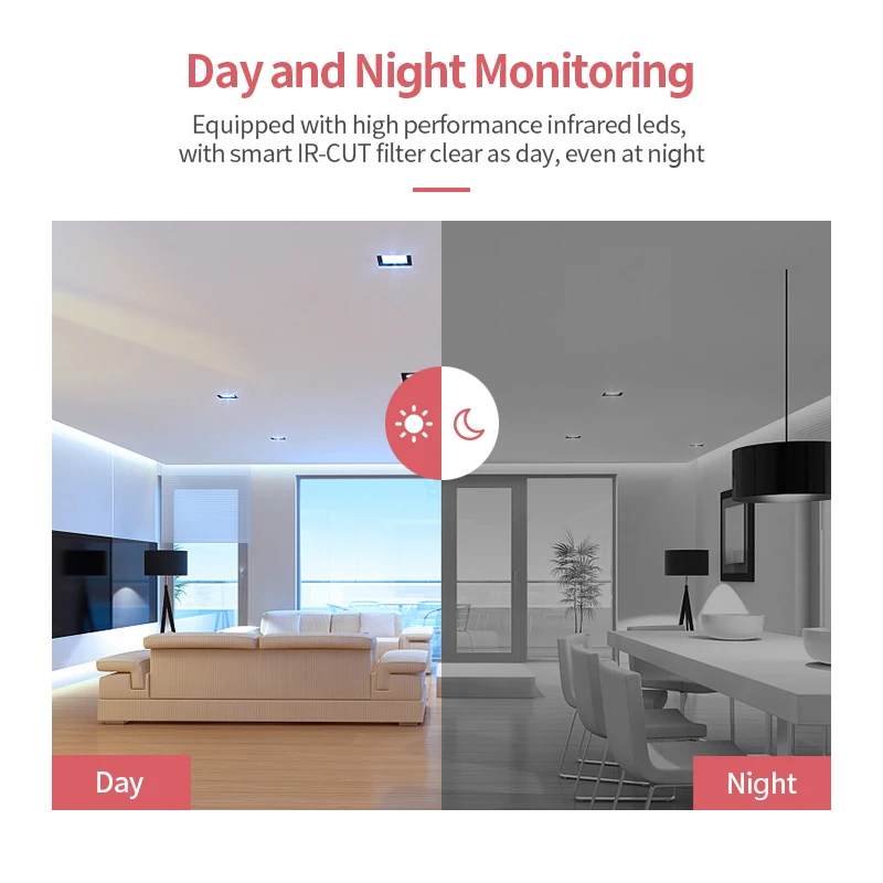 

2MP Smart Snap Wall Lamp Camera 1080P HD Outdoor Motion Detetion Wifi Camera Two-way Audio IR Night Vision Day Night Monitoring