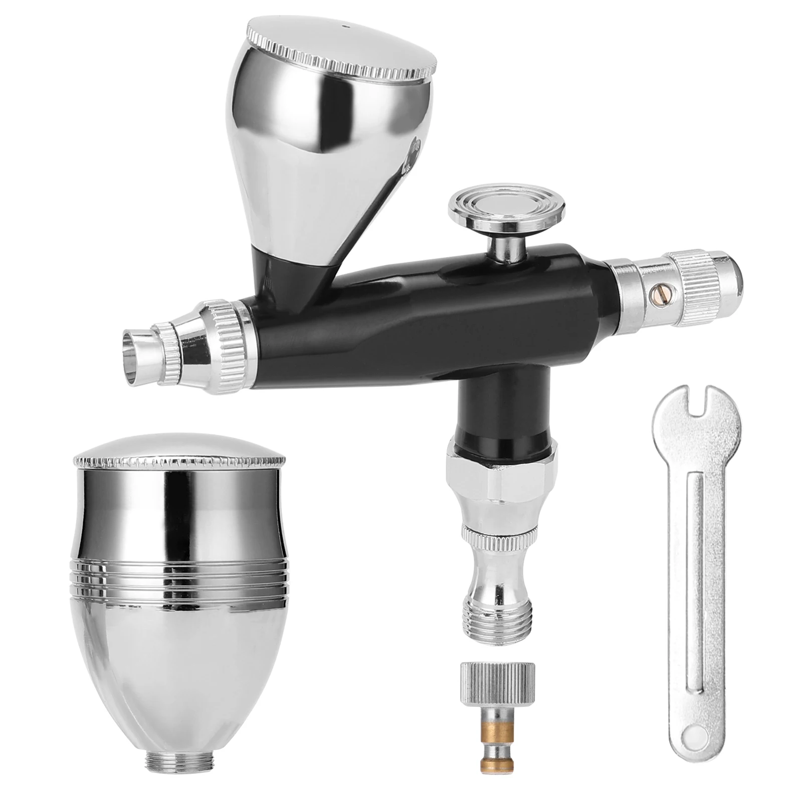

Professional 0.3mm Airbrush Set with Inlet Connection 5CC and 13CC Color Cup Wrentch for Model Making Art Painting