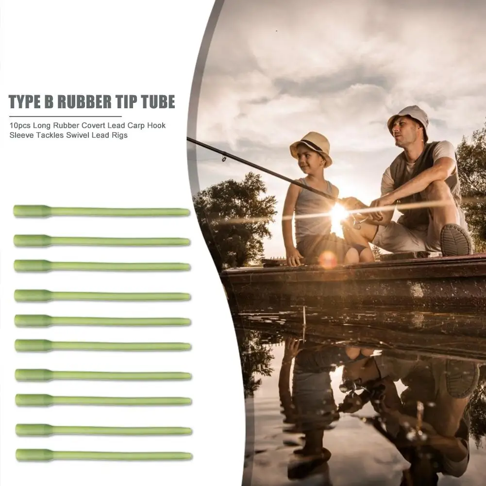 Прочные скрытые втулки для ловли карпа 10 шт. аксессуары длинные резиновые с