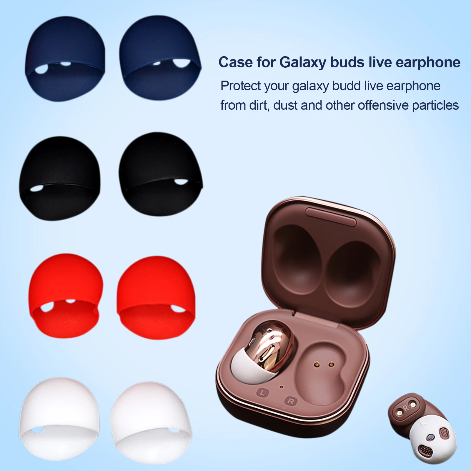

Мягкие силиконовые насадки для беспроводных наушников Samsung Galaxy Buds Live