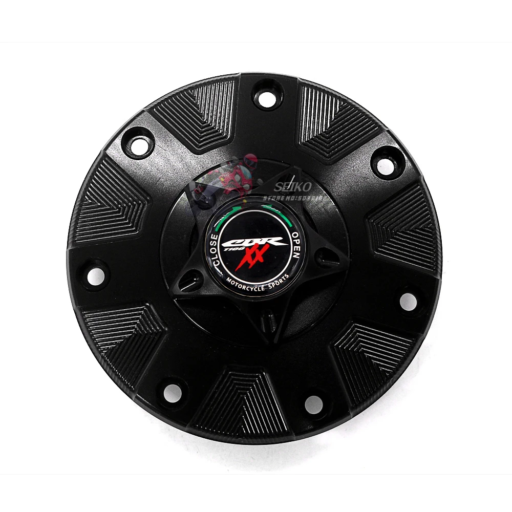 Черный Крышка газового топливного бака для HONDA CBR1100XX CBR 1100 XX CBR 1100XX 1997-2007 мотоциклетная БЫСТРОРАЗЪЕМНАЯ крышка - Цвет: Черный